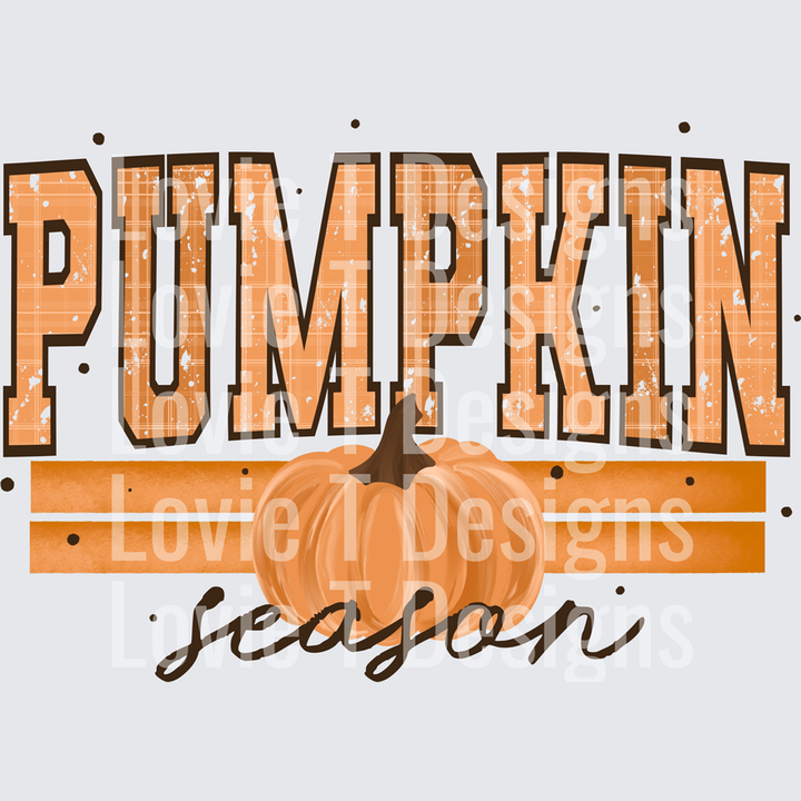 Pumpkin Season with Orange Stripe – DTF Transfer