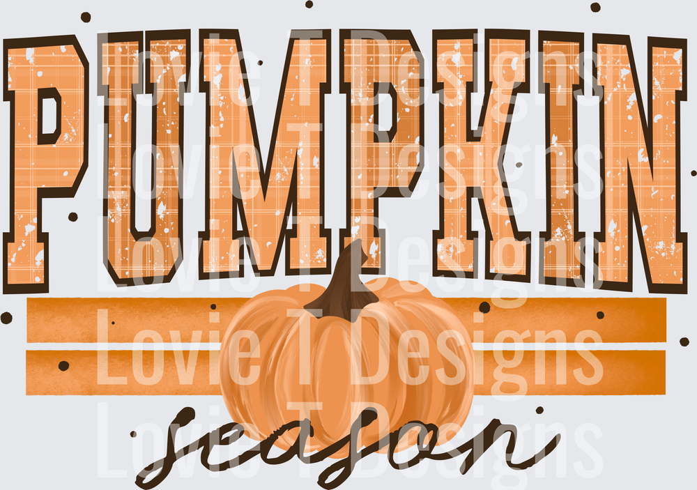 Pumpkin Season fall DTF transfer design