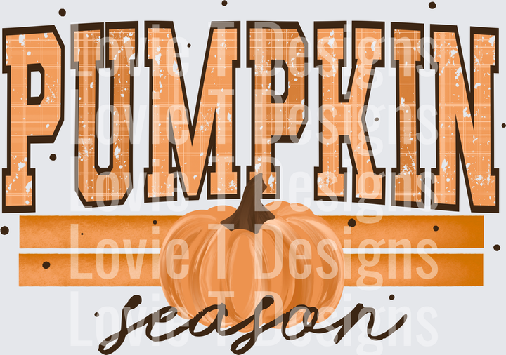 Pumpkin Season fall DTF transfer design