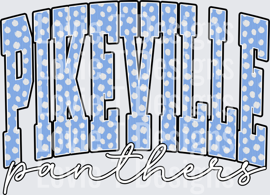 PIKEVILLE PANTHERS BABY BLUE DOT