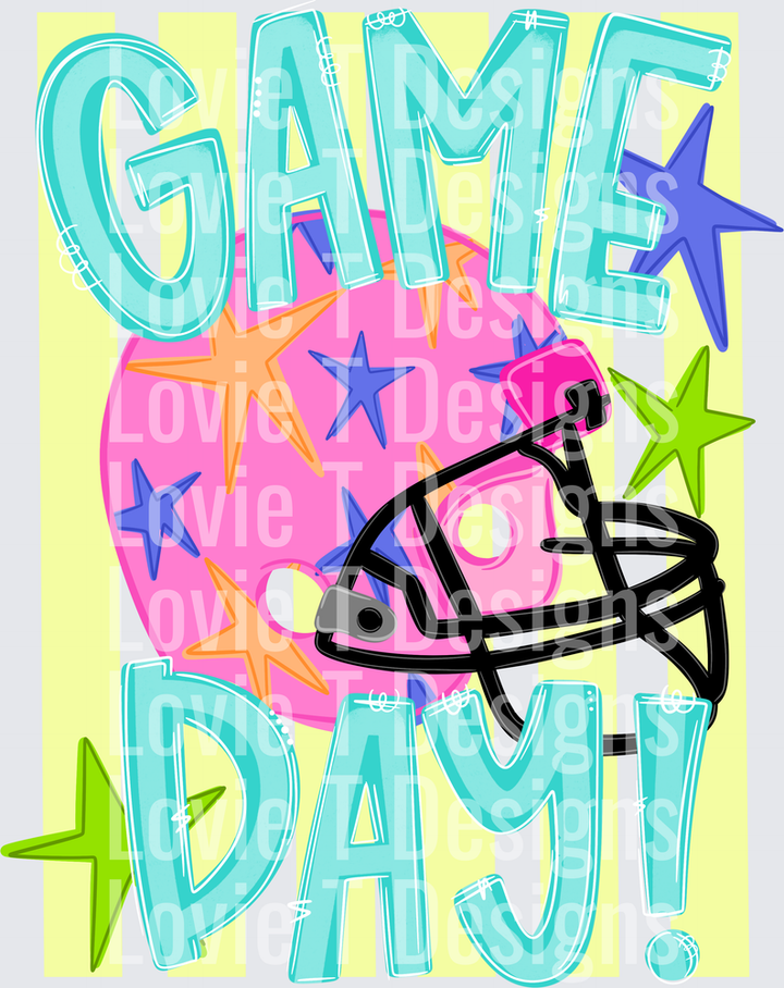 GAME DAY football DTF transfer design