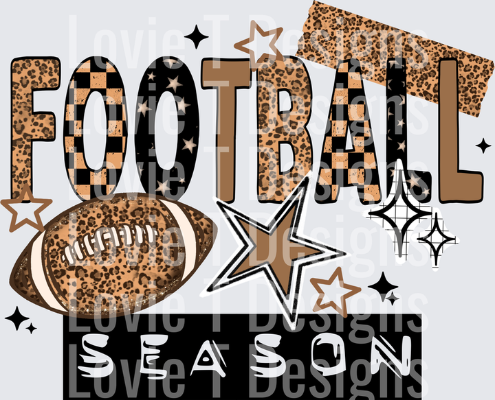 Football Season sports DTF transfer design
