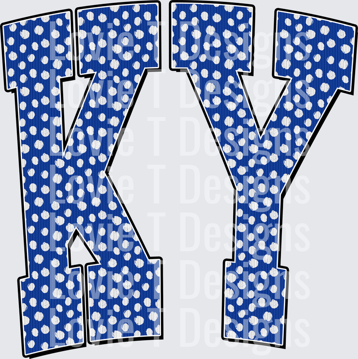 KY ROYAL DOT game day DTF transfer design