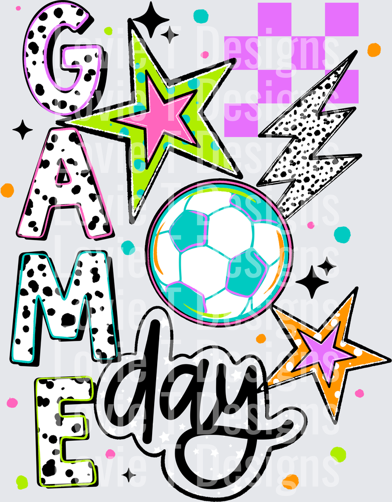 GAME DAY SOCCER 3 Soccer DTF transfer design