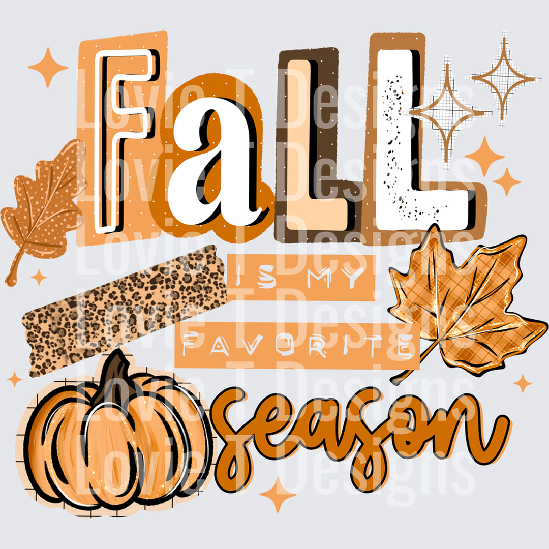 Fall is My Favorite Season Orange – DTF Transfer – product image