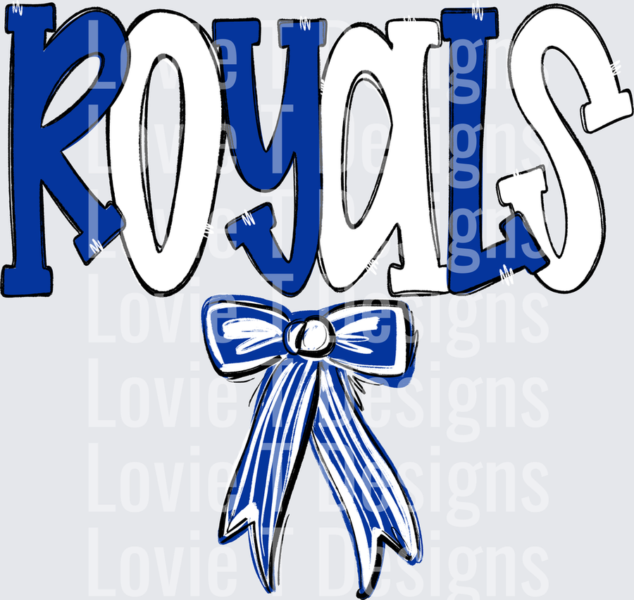 ROYALS SPIRIT STACK BOW ROYAL AND WHITE