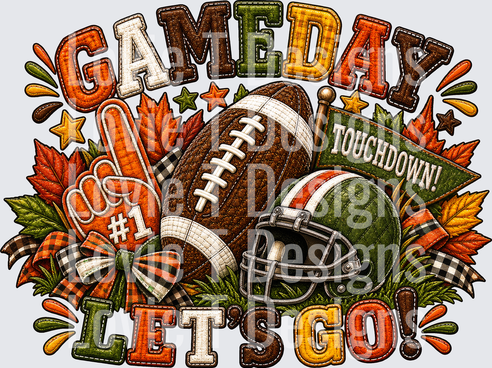 Gameday Let's Go DTF transfer