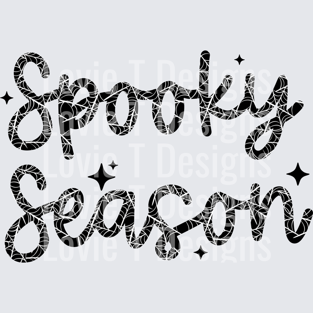 Spooky Season Web Black – DTF Transfer