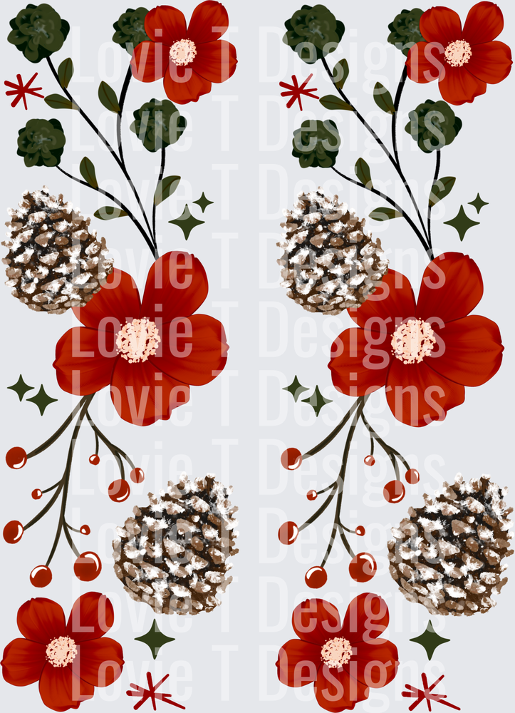 It's the Most Beautiful Time of the Year Floral Sleeves DTF transfer design