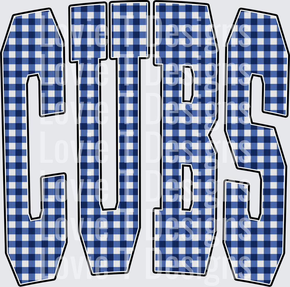 CUBS BLUE GINGHAM