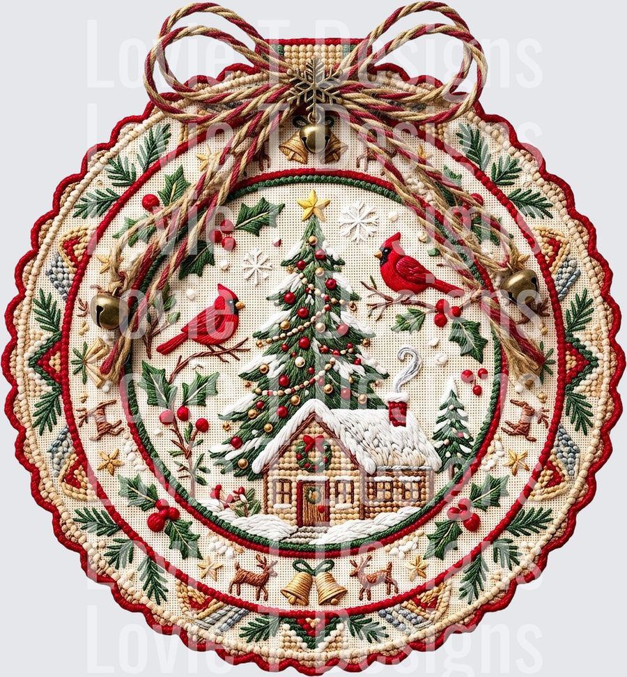 NEEDLEPOINT CHRISTMAS ORNAMENT