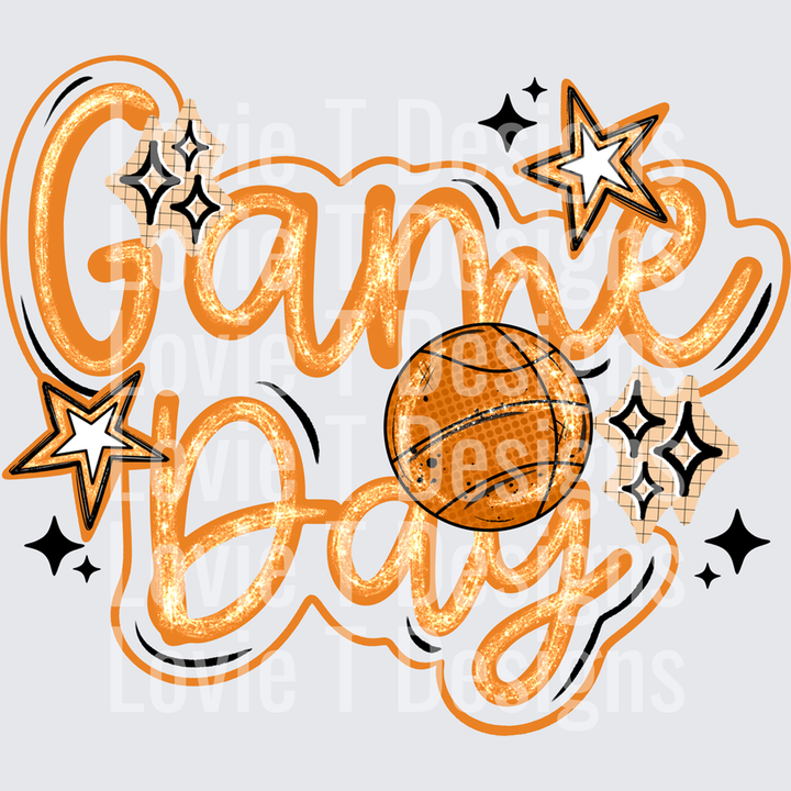 Game Day Basketball Orange – DTF Transfer – product image