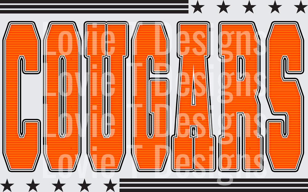 Stars Stripes COUGARS ORANGE