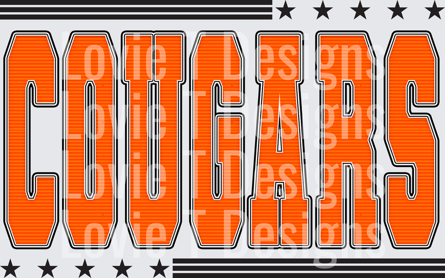 Stars Stripes COUGARS ORANGE