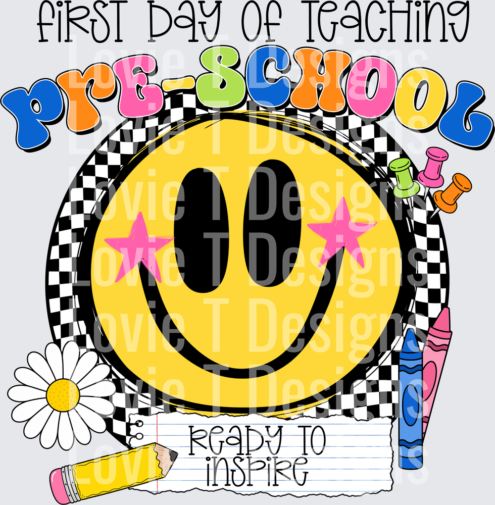 First Day of Teaching Preschool Smiley Face Ready to Inspire