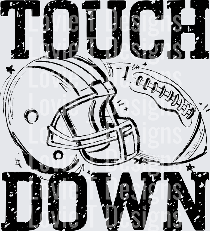TOUCH DOWN football DTF transfer design