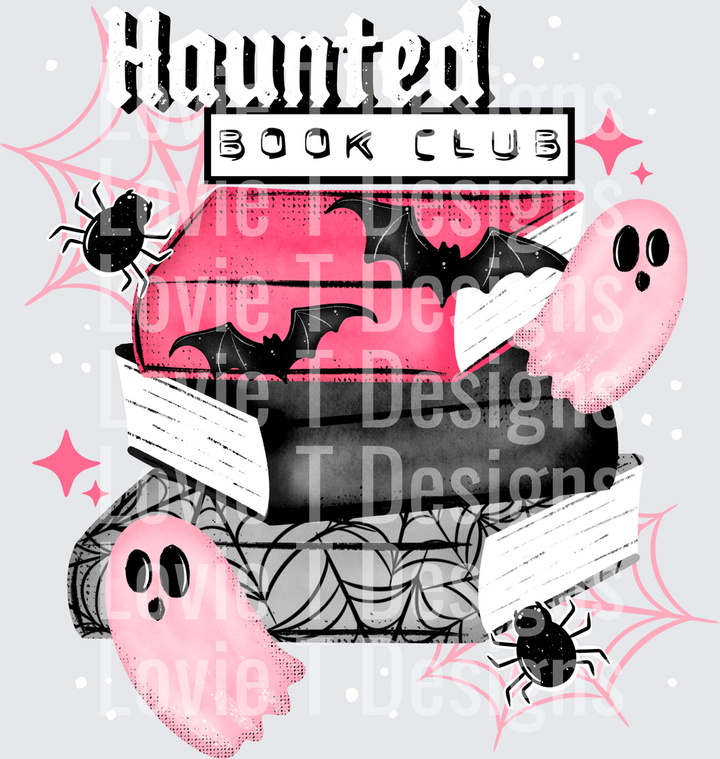 Haunted Book Club Halloween DTF transfer design