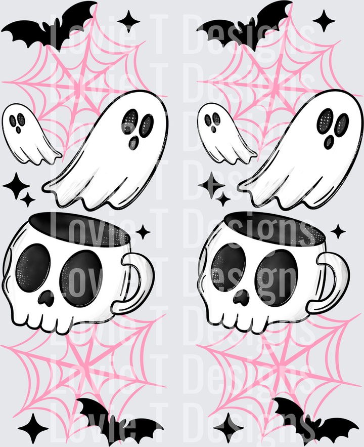 TOO DEAD INSIDE BLACK SLEEVES Halloween DTF transfer design