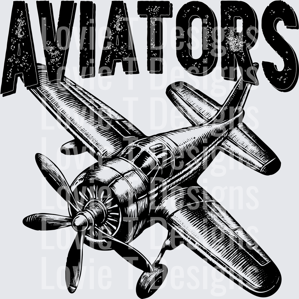 Aviators Mascot BW