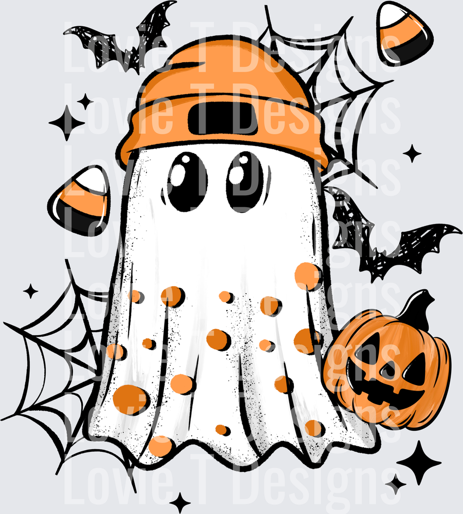 Candy Corn Ghostie Halloween DTF transfer design