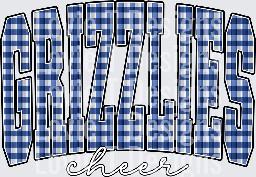 GRIZZLIES CHEER ROYAL GINGHAM