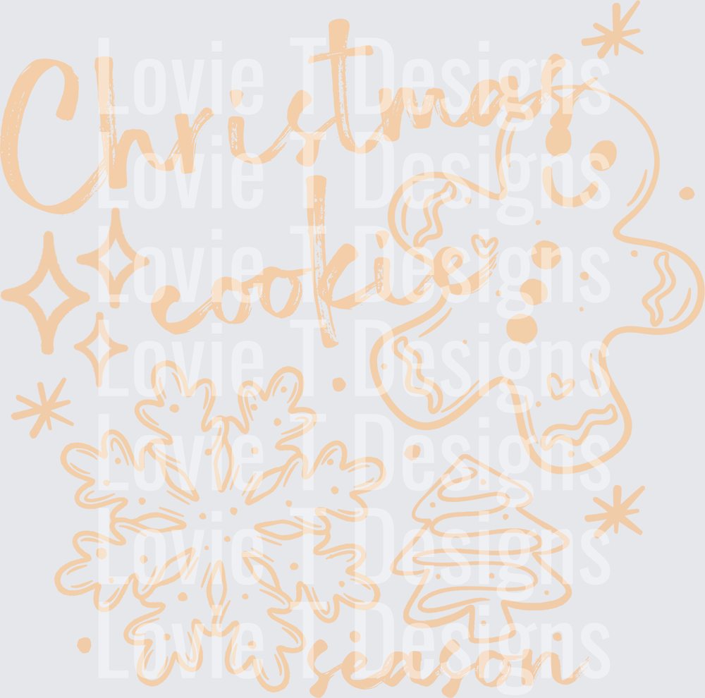 Christmas Cookie Season (Cream) DTF transfer design
