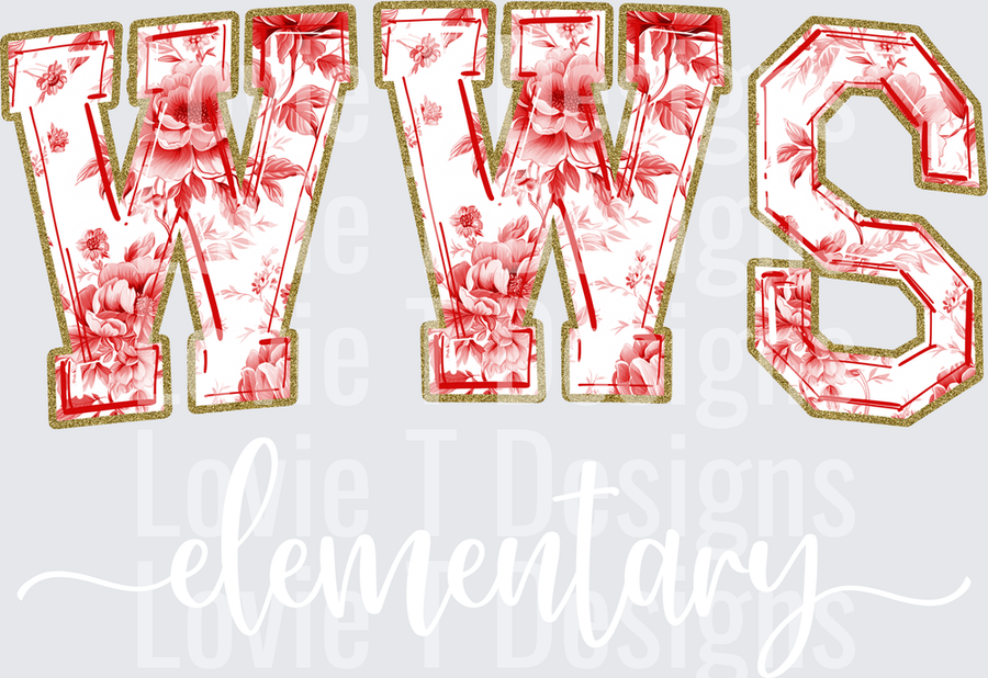 WWS ELEMENTARY RED TOILE 11 INCH RACHEL GUILLORY