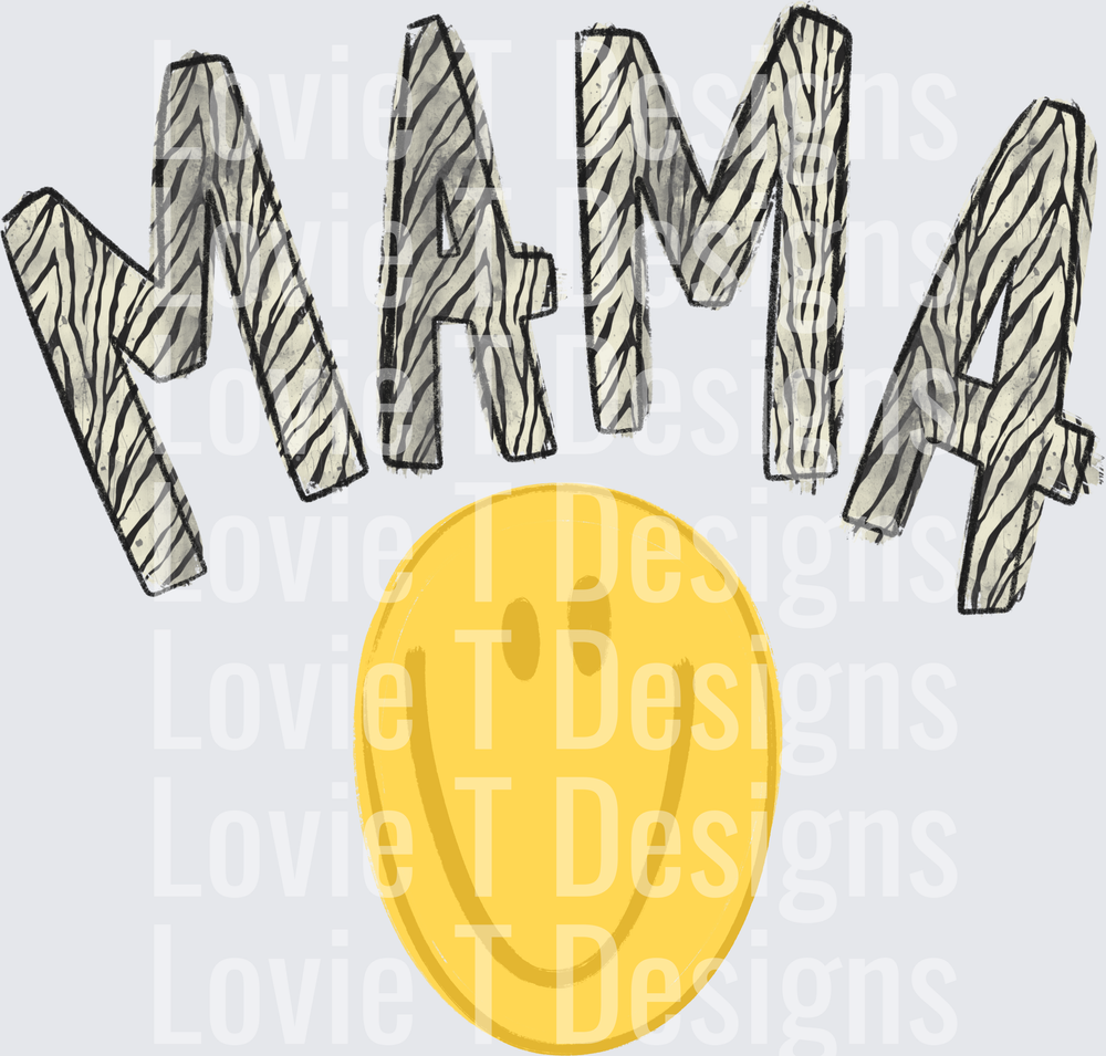 Mama Scribble Happy Mama DTF transfer design