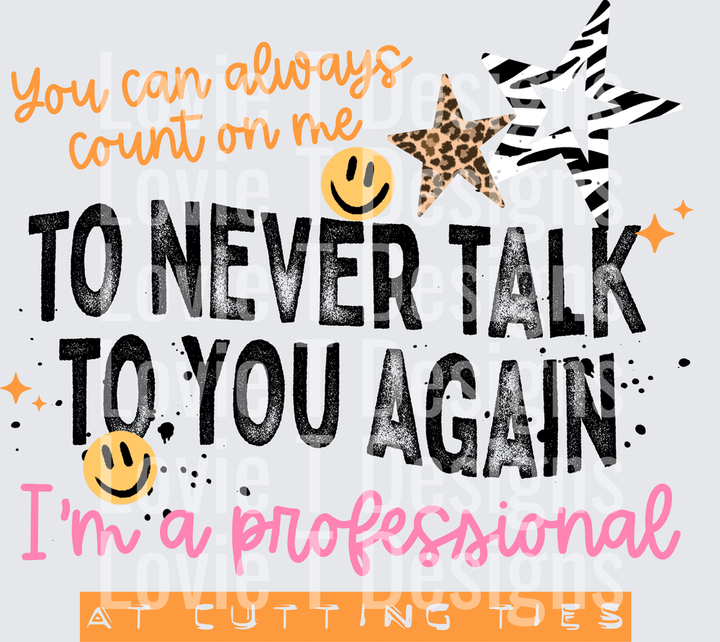 Professional at Cutting Ties (Black) DTF transfer design
