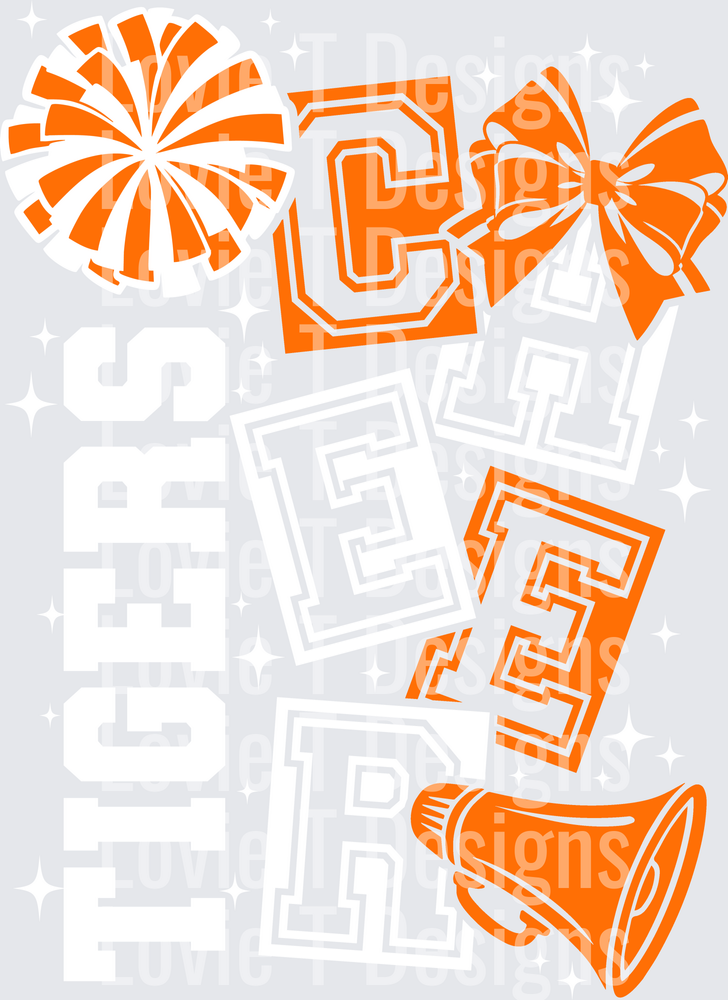 STEPHANIE TIGERS CHEER TILES