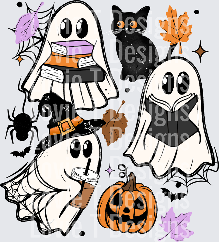 Halloween Ghosties Halloween DTF transfer design