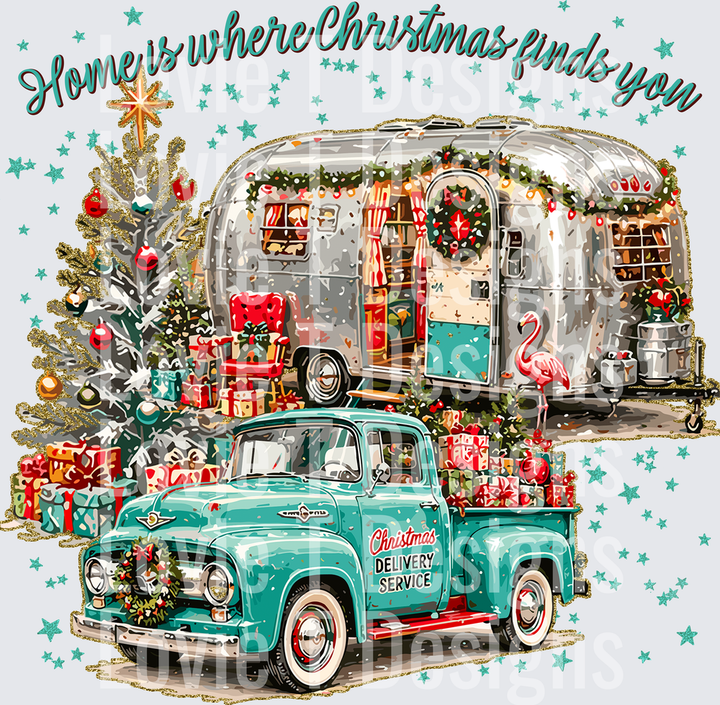 Home Is Where Christmas Finds You Christmas DTF transfer design