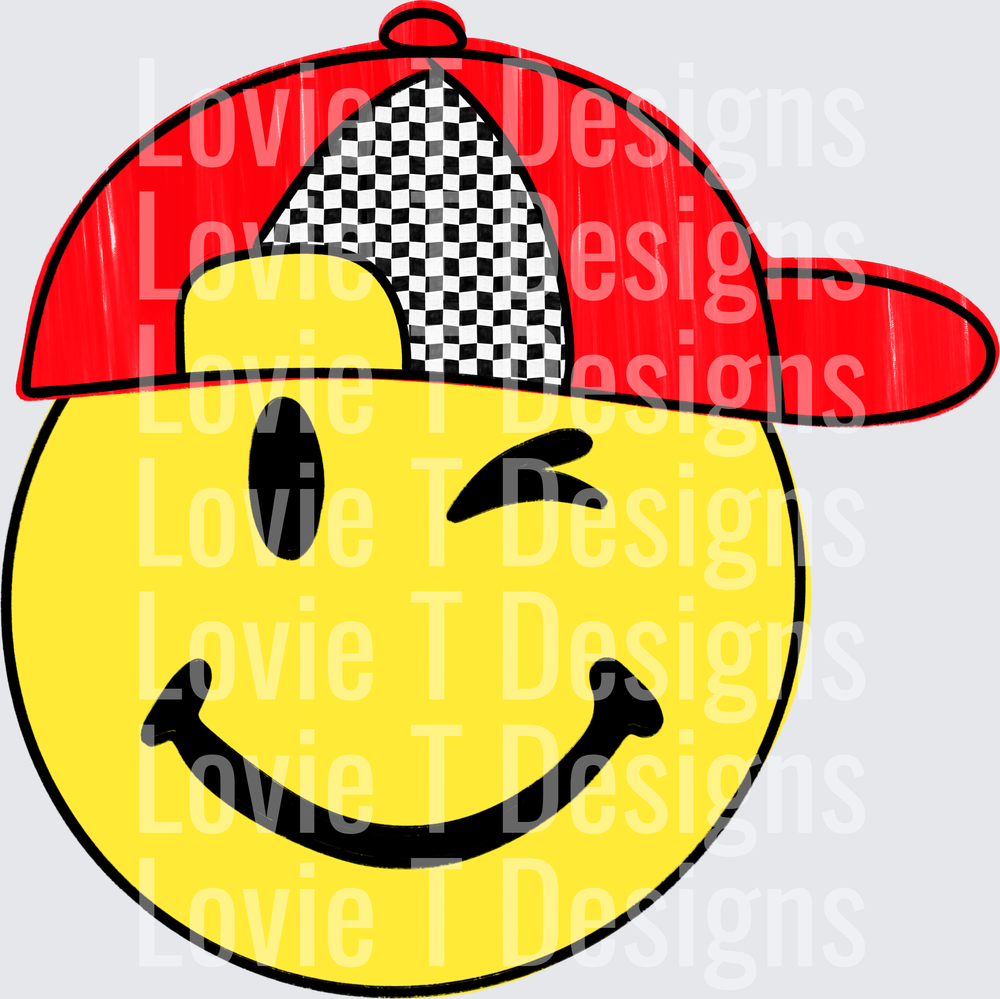 Drug Free Smiley Boy DTF transfer