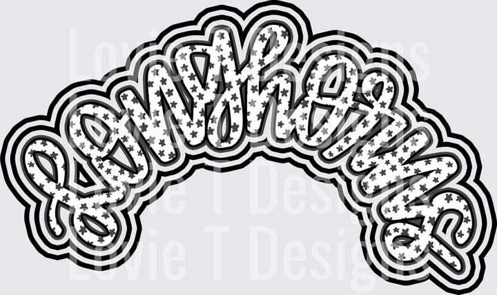 LONGHORNS BLACK POCKET mascot DTF transfer design