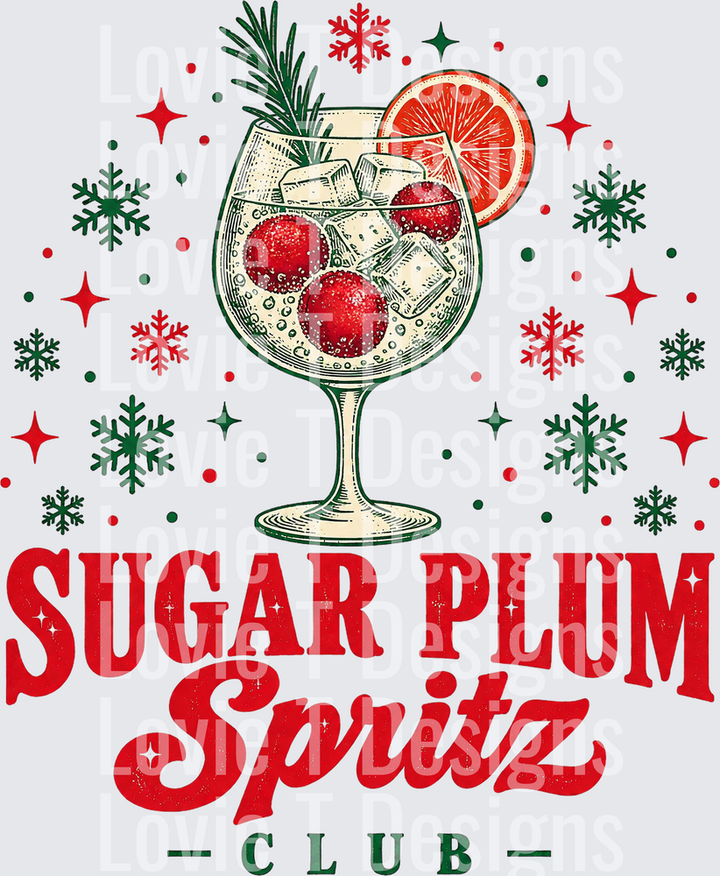Sugar Plum Spritz Club DTF transfer design