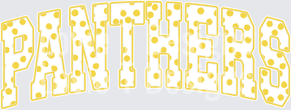 PANTHERS COR YELLOW DOTS