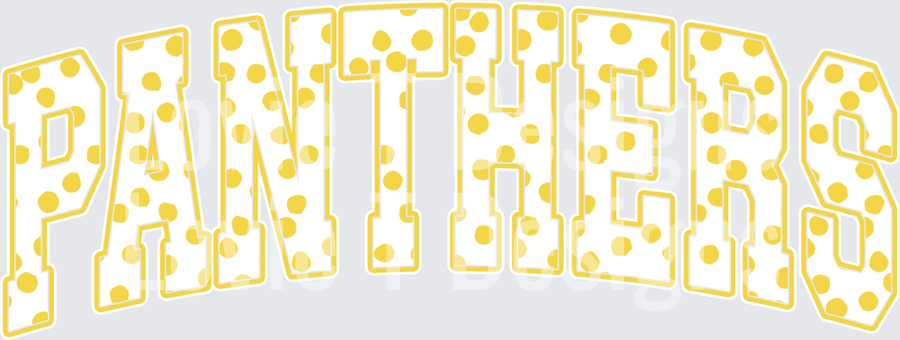PANTHERS COR YELLOW DOTS