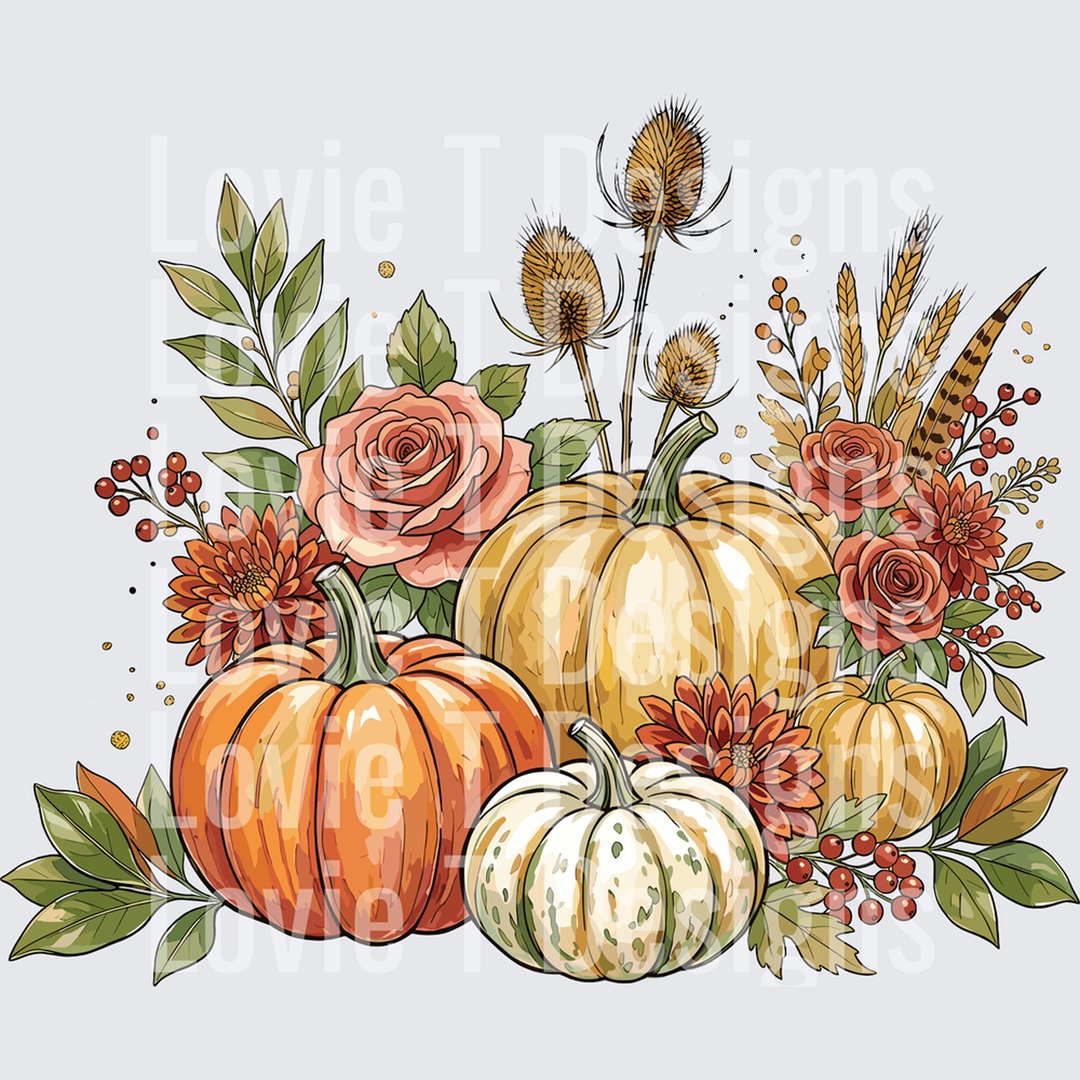 Pumpkin Vignette – DTF Transfer