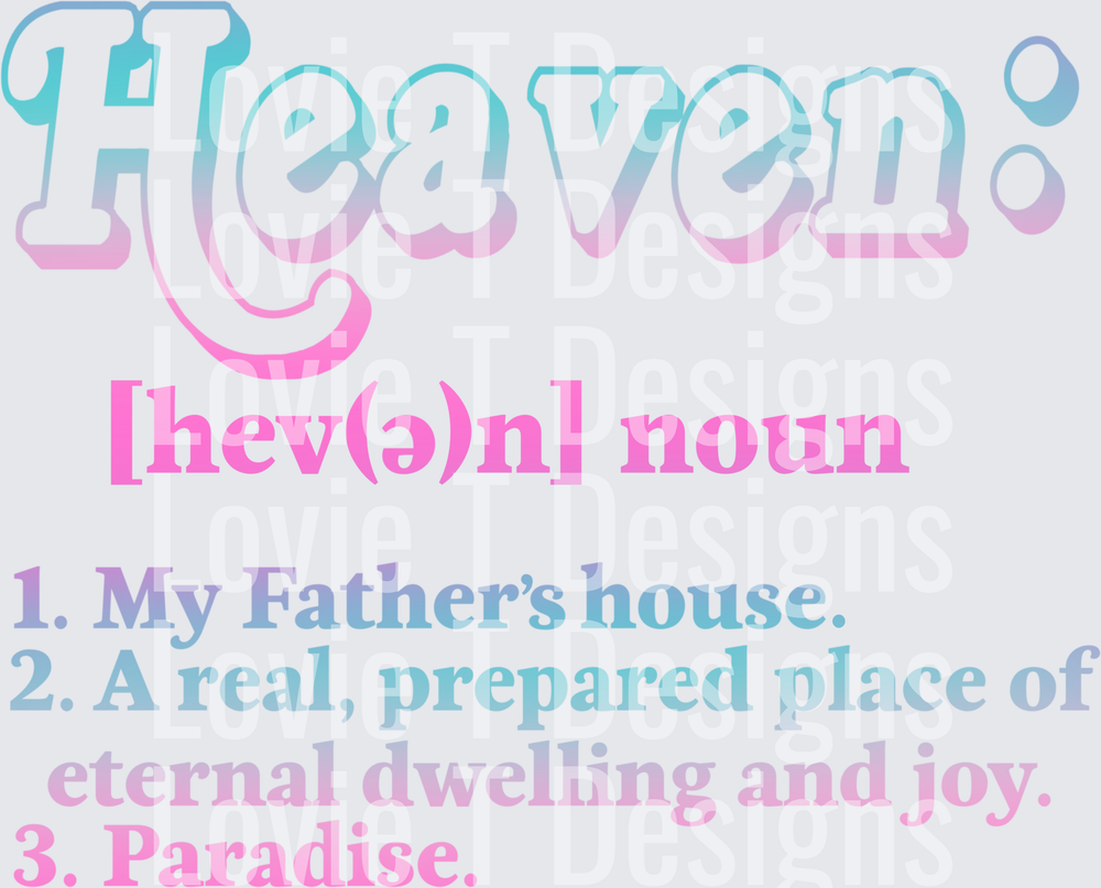 Heaven Ombre DTF transfer design