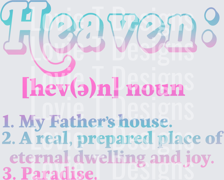 Heaven Ombre DTF transfer design