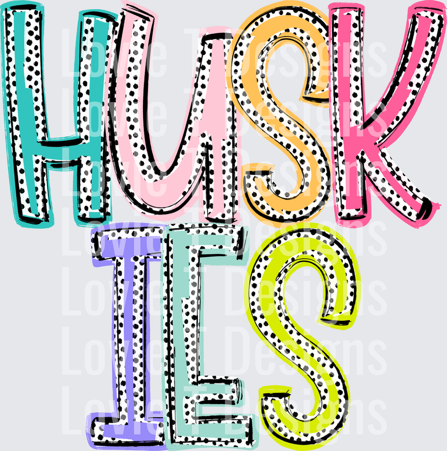 HUSKIES DIXIE DOT MASCOTS