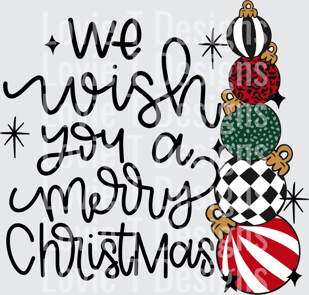 We Wish You A Merry Christmas DTF transfer