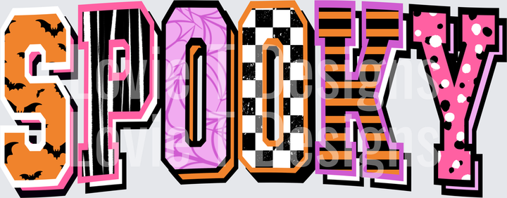 SPOOKY Halloween DTF transfer design