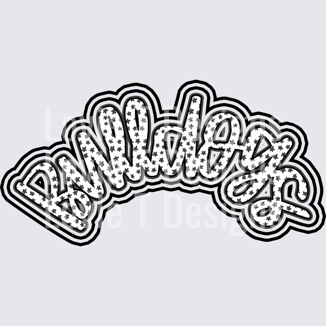 Bulldogs Black Pocket – DTF Transfer – product image