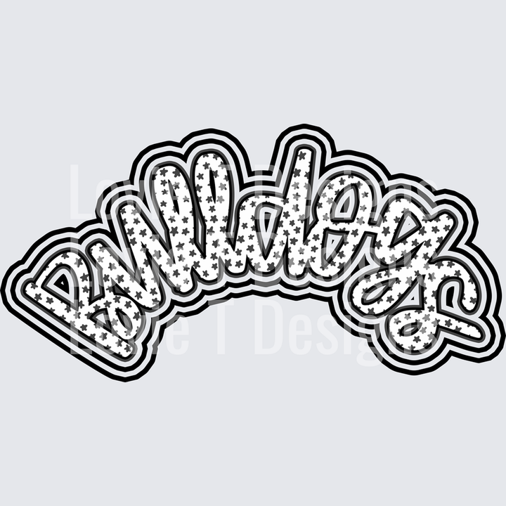 Bulldogs Black Pocket – DTF Transfer – product image
