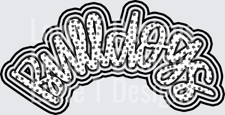 BULLDOGS BLACK POCKET mascot DTF transfer design