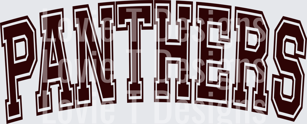 VARSITY ARCHED PANTHERS MAROON