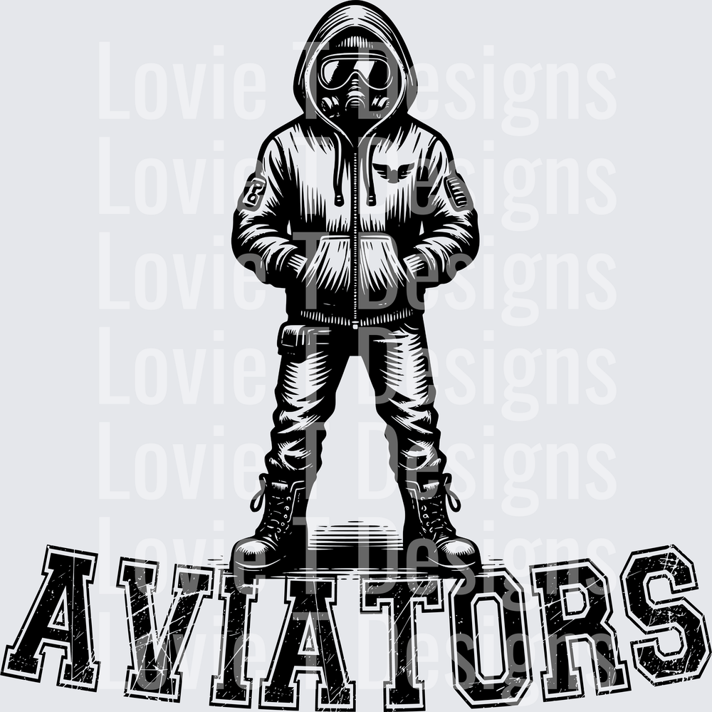 Aviators Cool Mascot