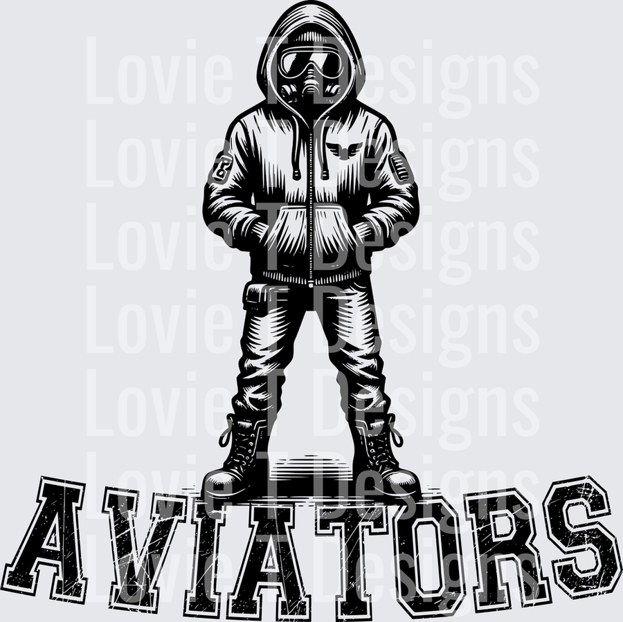 Aviators Cool Mascot