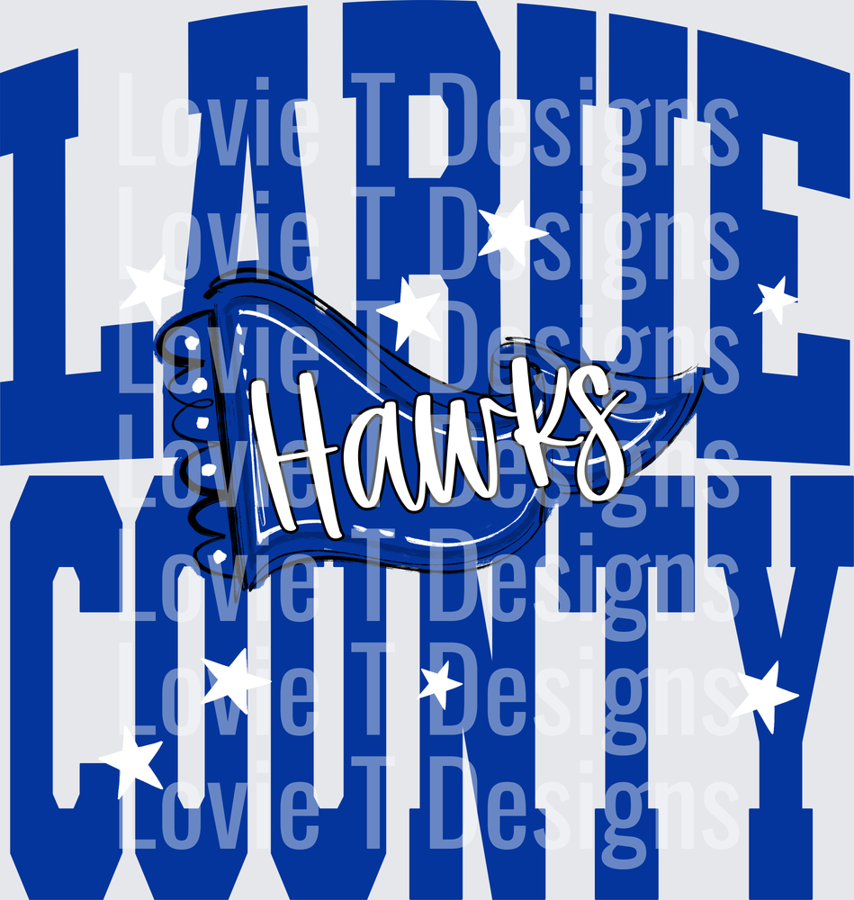 PENNANT AND STARS LARUE COUNTY HAWKS